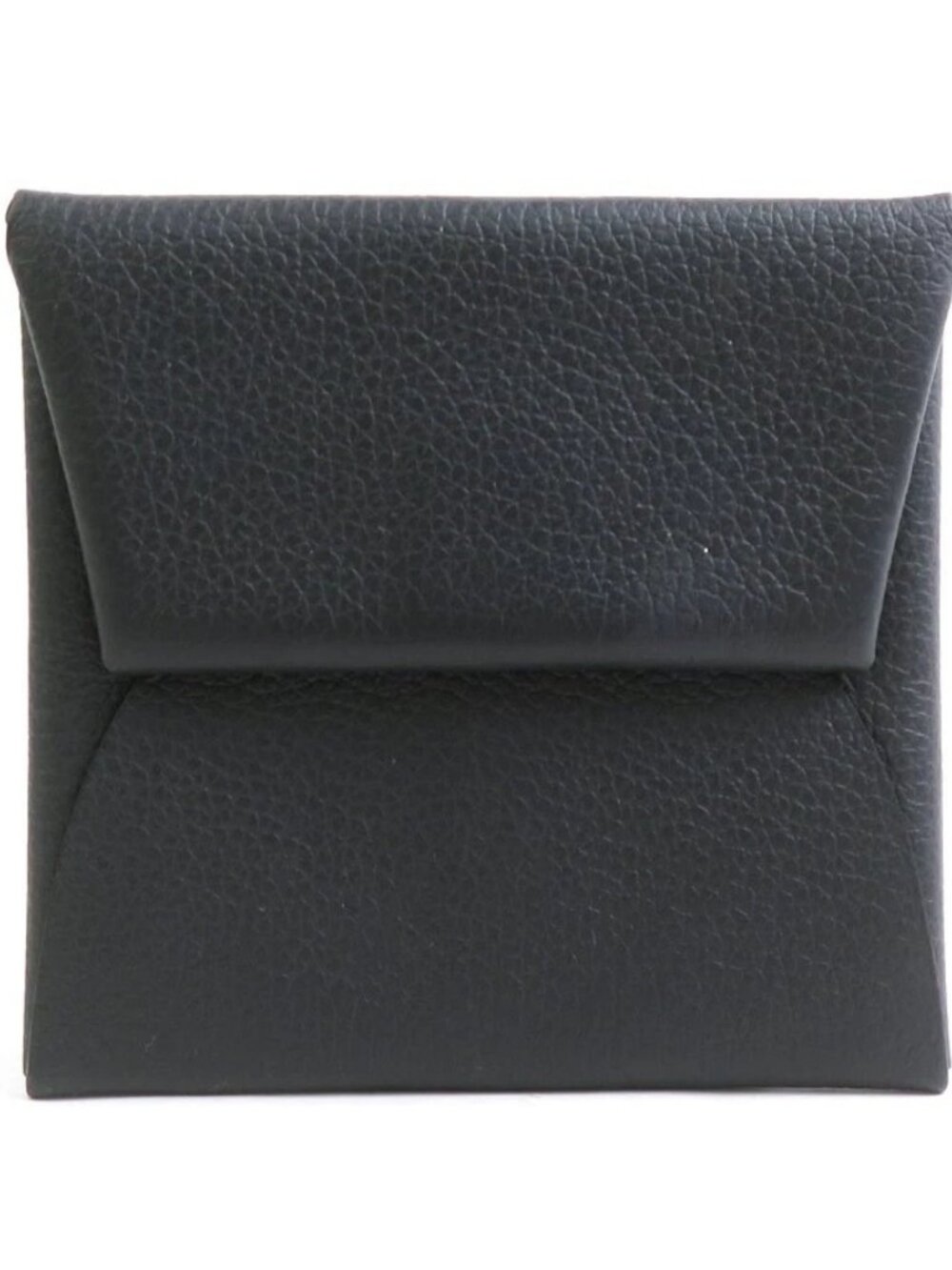 HERMES Bastia Coin Purse Case Black Evercolor
